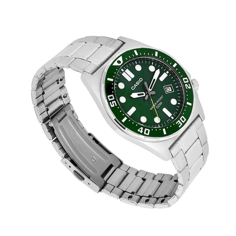 Casio Enticer Japan Quartz Green Dial Men's Watch- MTD-135D-3AV